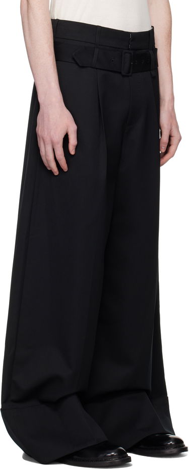 Панталони Simone Rocha Simone Rocha Wide Leg Multi Belt Loop Trousers Черно | 4159 1217, 4