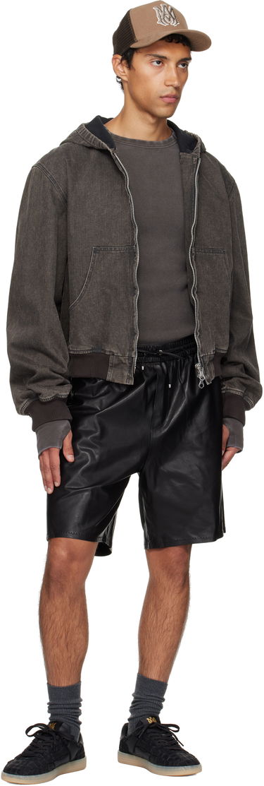 Къси панталони AMIRI AMIRI Lightweight Leather Shorts Черно | AMLTSH1017, 3