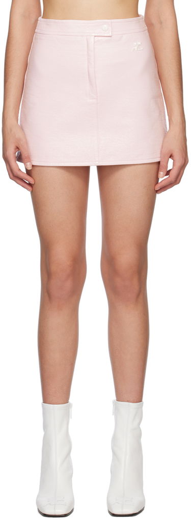Пола Courrèges Zip-Fly Miniskirt Розово | PERCJU001VY0003, 0