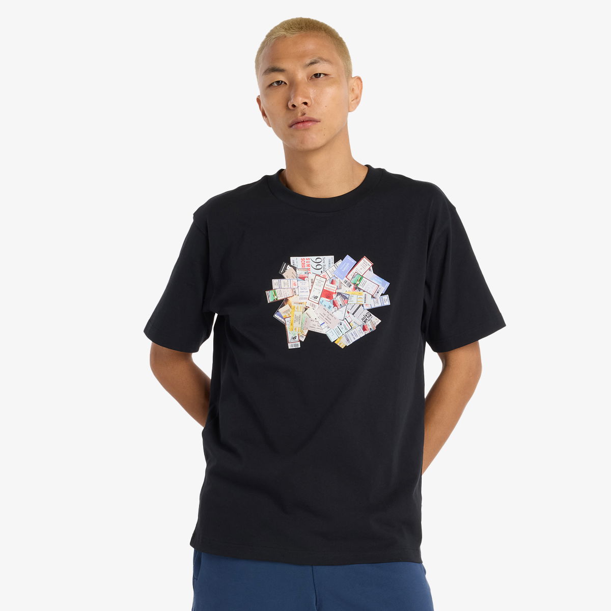 Тениска New Balance Printed T-Shirt Черно | NBMT53905BK, 1