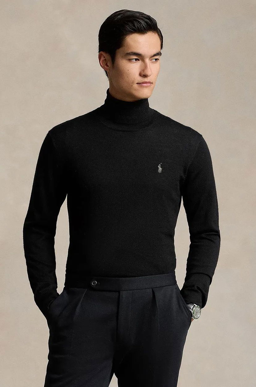 Пуловер Polo by Ralph Lauren Turtleneck Sweater Черно | 710946145