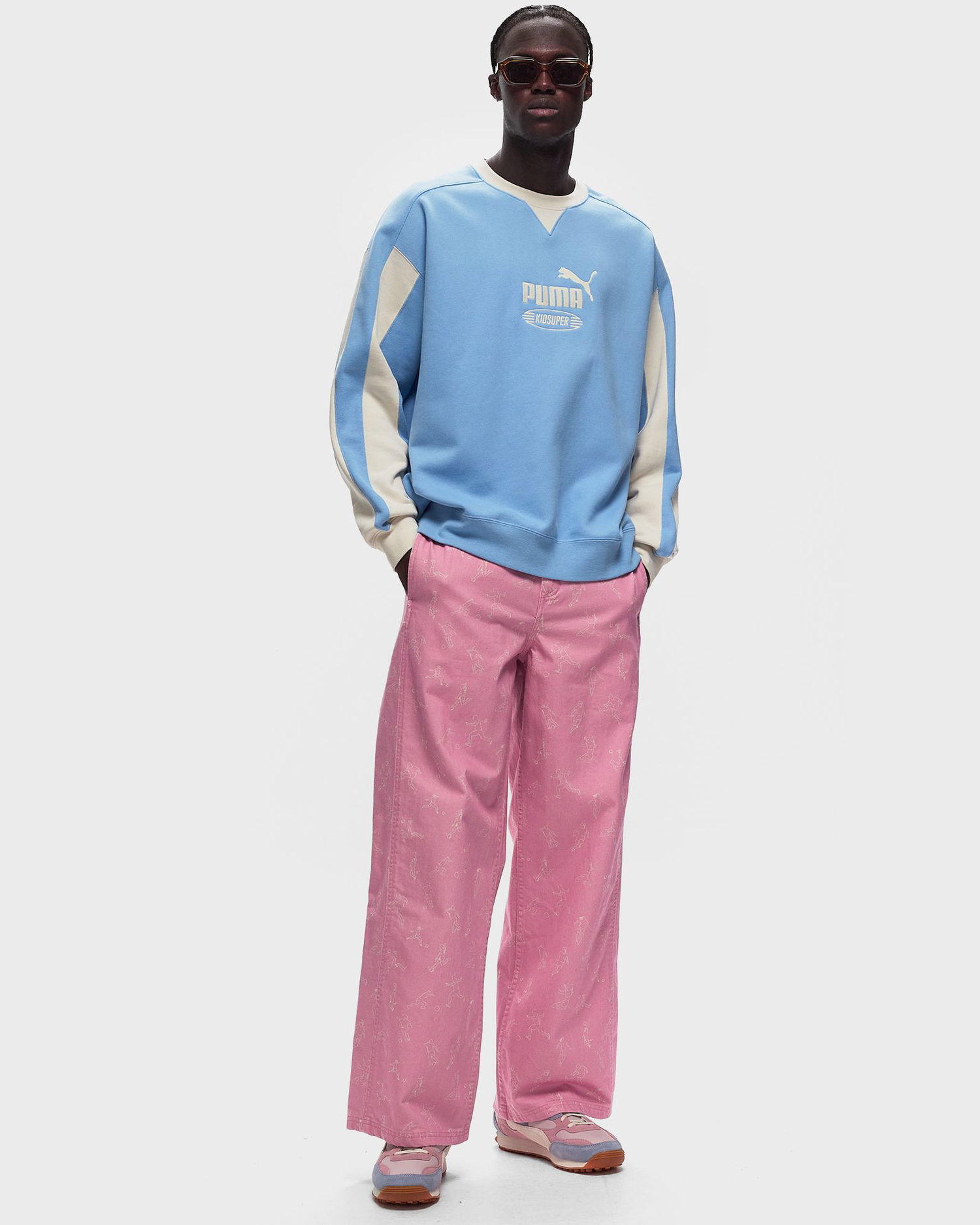 Панталони Puma KIDSUPER Wide-Leg Casual Pants XL Розово | 626707-48, 1
