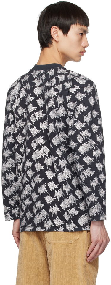 Тениска ERL Printed Black Long Sleeve T-Shirt Черно | ERL06T014, 2