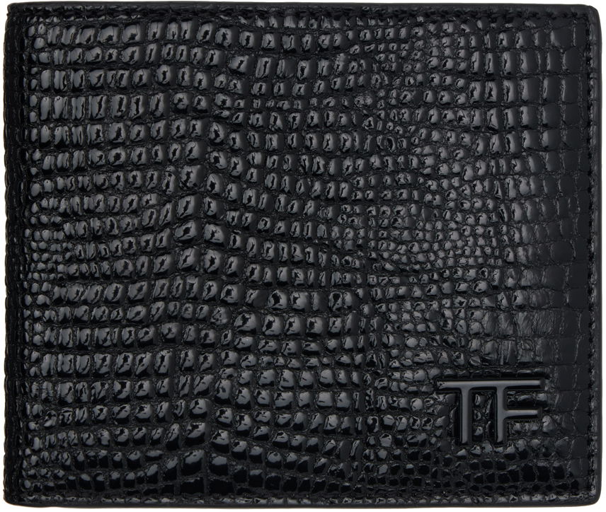 Портфейл Tom Ford Black Printed Leather T Line Classic Wallet Черно | YT228-LGO050L, 0