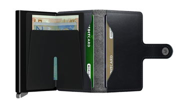 Портфейл Secrid Premium Black Leather Mini Cardholder Черно | MDu-Black, 3