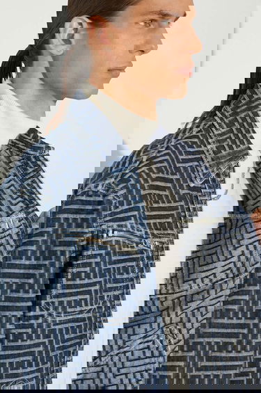 Яке KENZO Transitional Oversize Trucker Weave Denim Jacket Многоцветен | FE65DV3106J2.DD, 8