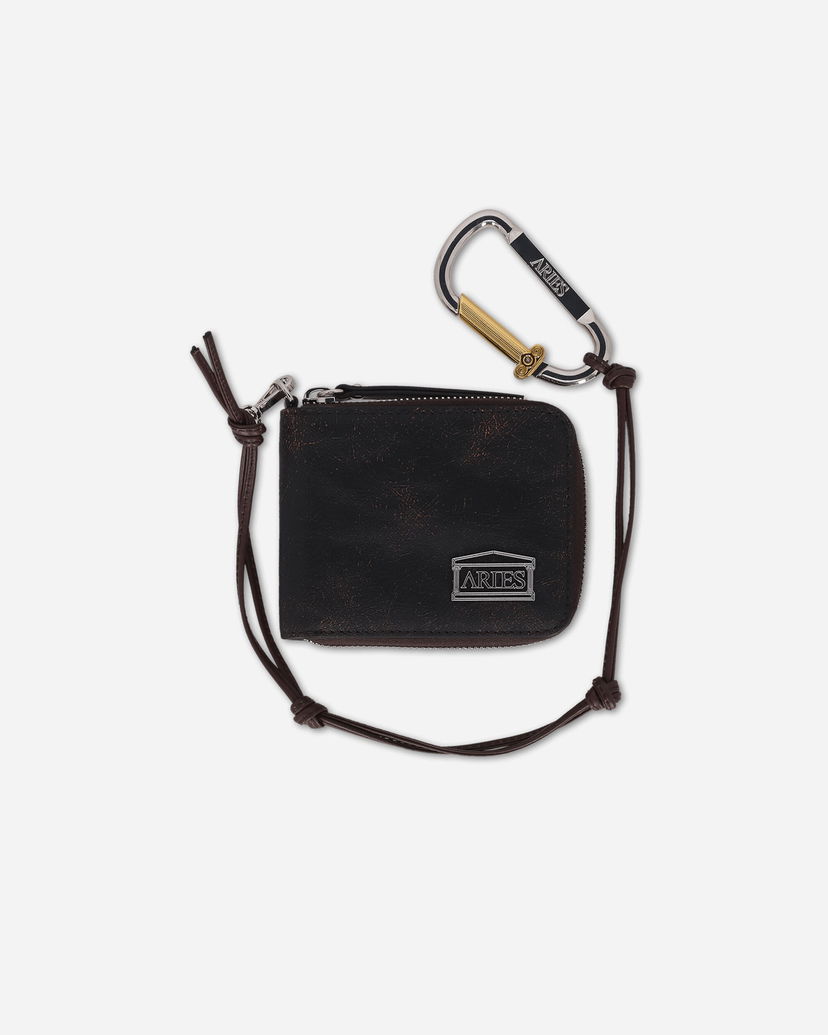 Портфейл Aries Vintage Leather Bobby Wallet Черно | AR1001604 Brown