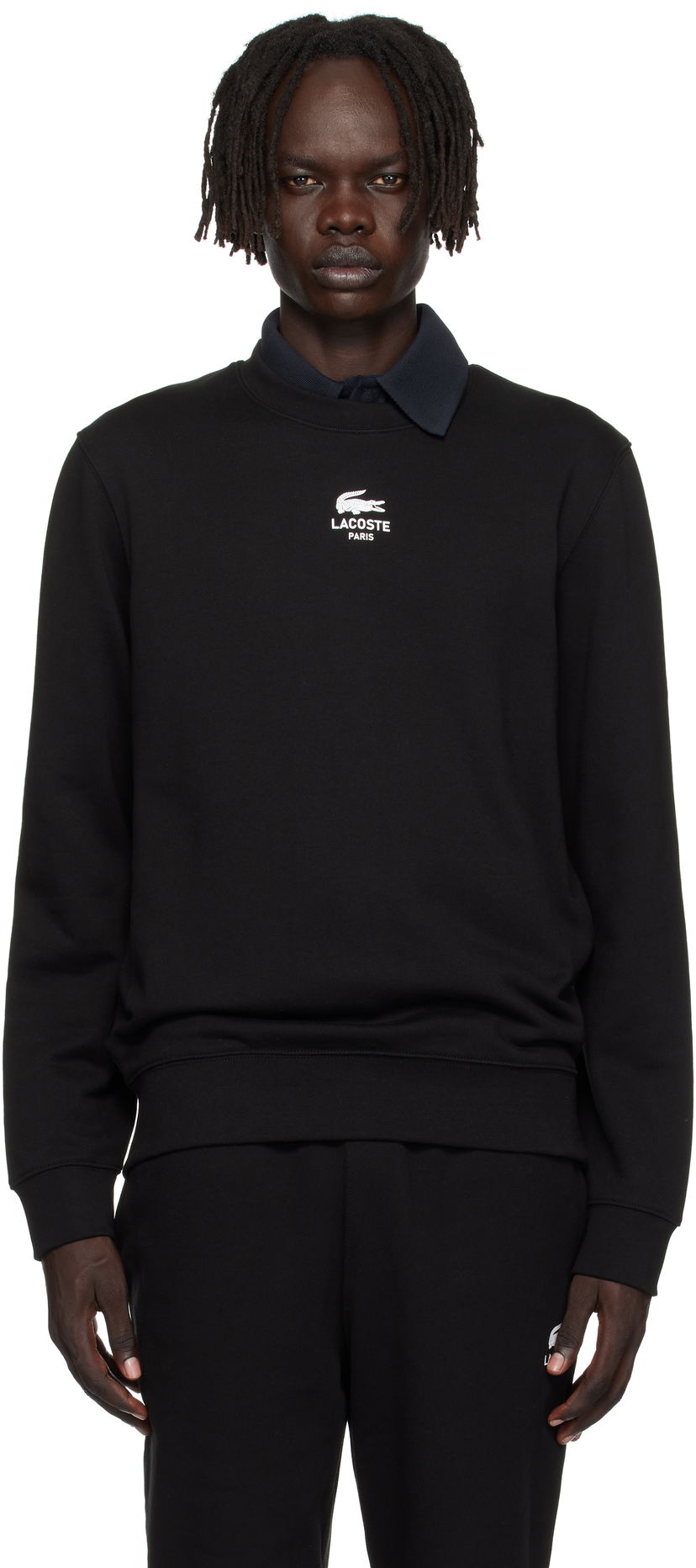 Суитчър Lacoste Lacoste Fleece Sweatshirt Черно | SH2736_031