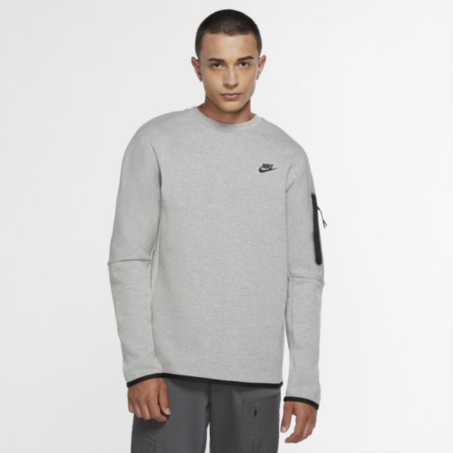 Суитчър Nike Tech Fleece Crew Sweatshirt Сиво | CU4505-063, 0