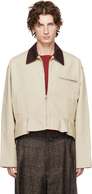 Яке JW Anderson JW Anderson Curved Hem Jacket Бежово | JK0413-PG1802, 0