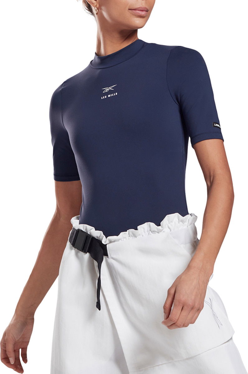 боди Reebok Les Mills Short Sleeve Bodysuit Синьо | gn5956, 0