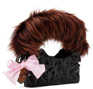 Дамска чанта Ottolinger Ottolinger Furry Baguette Ceramic Bag Черно | 126-901326-01, 1
