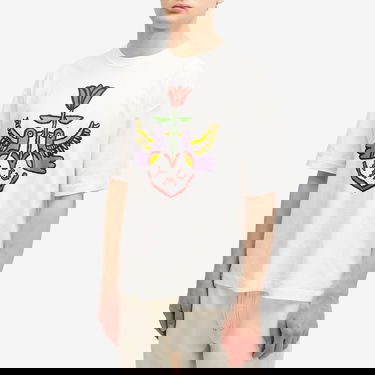 Тениска YMC Triple Tattoo Graphic T-Shirt Бяло | P6XMB-10, 2