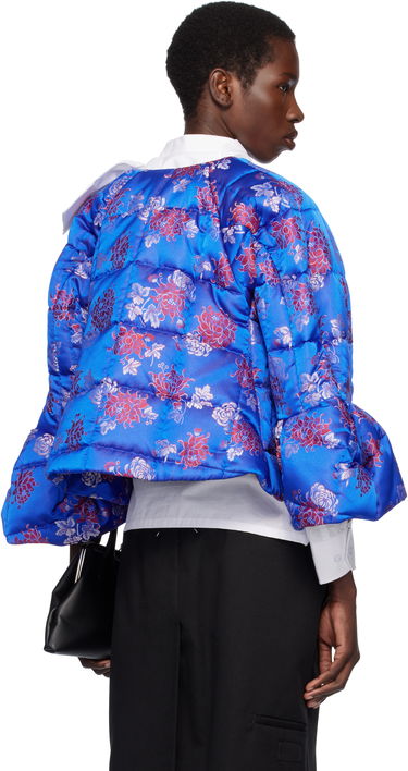 Пухо яке Comme des Garçons Comme des Garçons Jacquard Quilted Cropped Jacket Синьо | GO-J033-051-1, 2
