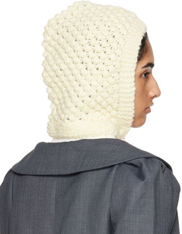 Шапка SHUSHU/TONG SHUSHU/TONG Tied Knit Hood Бяло | MWDCAC06 ACR001, 2