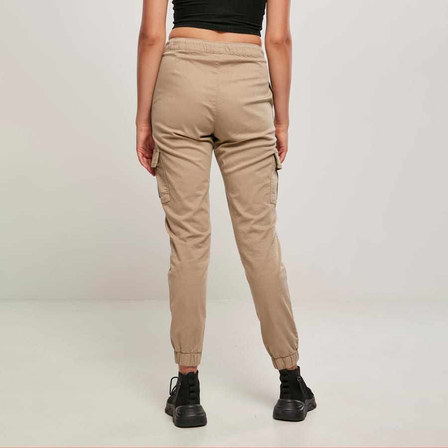 Карго панталони Urban Classics High Waist Cargo Comfort Jogging Pants Бежово | TB4735 beige, 1