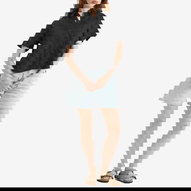 Риза Samsoe Samsoe Mina Short Sleeve Linen Shirt Черно | F23900009-CLR000021, 4