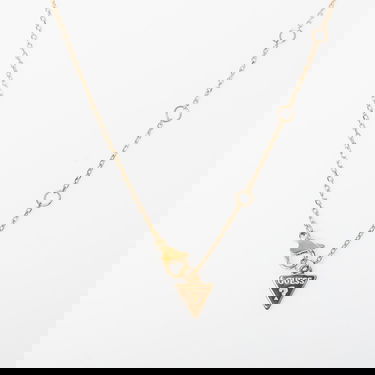 Колие GUESS Beloved Universal Heart Pendant Necklace Жълто | JUBN05018JWYG-GOLD, 1