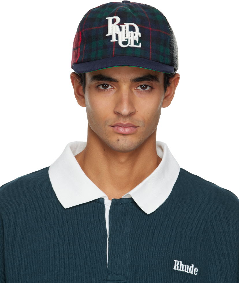 Шапка с козирка Rhude Flannel Plaid Scramble Logo Cap Многоцветен | RHFW25HA02851