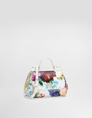 Дамска чанта Dolce & Gabbana Dolce & Gabbana Sicily Printed Calfskin Handbag Многоцветен | EB0003AB163HA5PC, 1