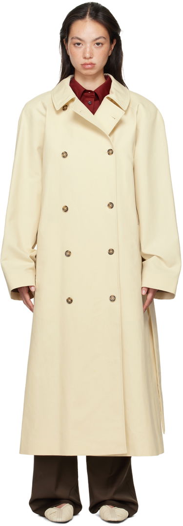 Тренчкот Loulou de Saison Loulou de Saison Kamina Double-Breasted Trench Coat Бежово | KAMINA, 0