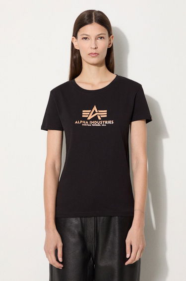 Тениска Alpha Industries New Basic T-shirt With Print Черно | 196051FP.365, 0