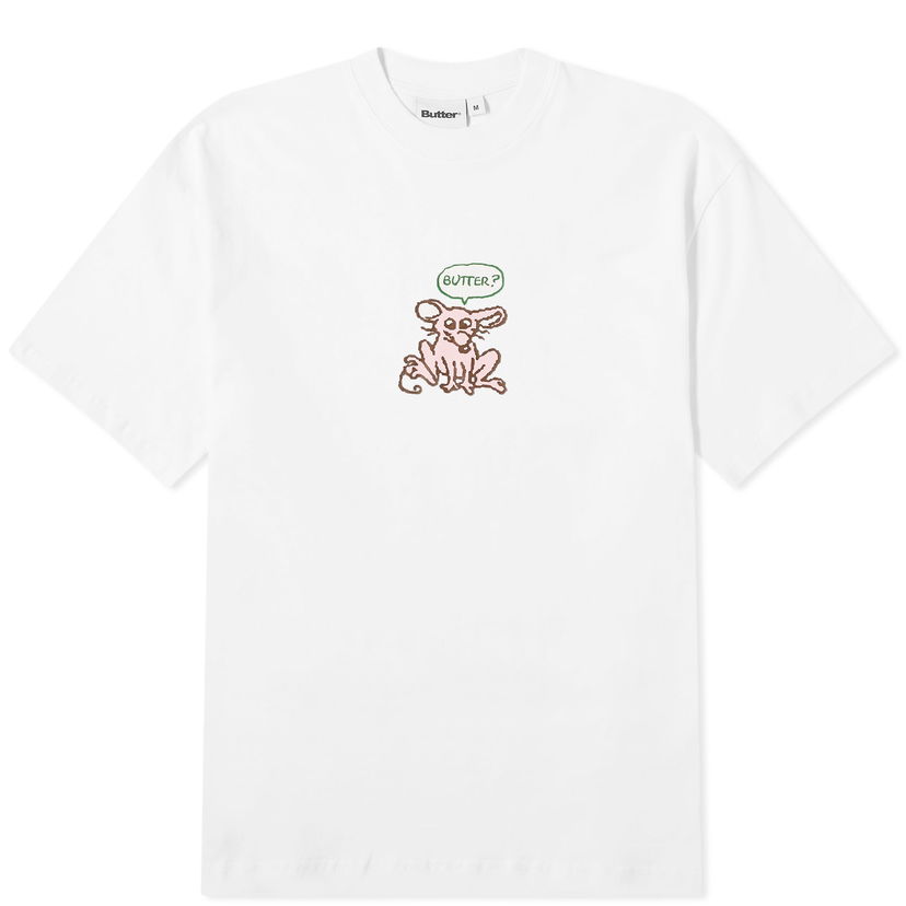 Тениска Butter Goods Rodent T-Shirt Бяло | BUTTERQ1240028