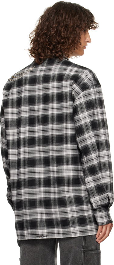 Риза We11done We11done Meteor Check Embellished Shirt Черно | WD-SH3-24-128-U-BK, 2