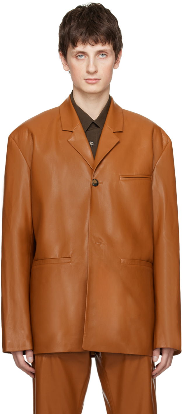 Яке Nanushka Nanushka Sanco Vegan Leather Blazer Кафяво | NM22FWOW01576, 0