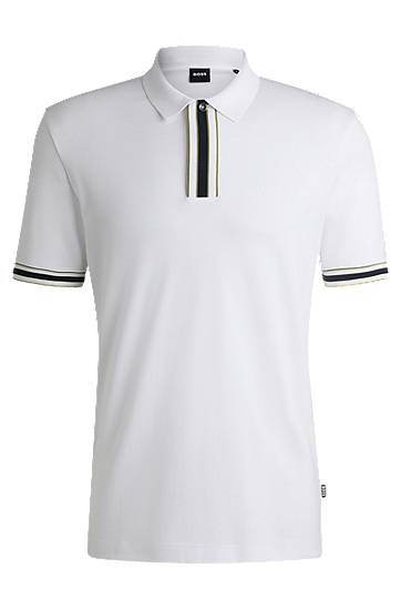 Interlock Cotton Polo Shirt with Contrast Tipping