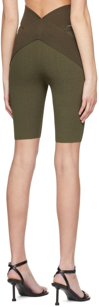 Къси панталони Dion Lee Cross Waistband Ribbed Bike Shorts Зелено | C7081S22, 2