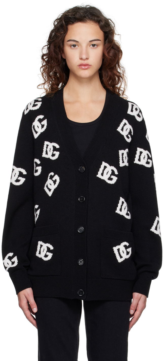 Пуловер Dolce & Gabbana Black Allover Cardigan Черно | FXJ36T JAWU0, 0