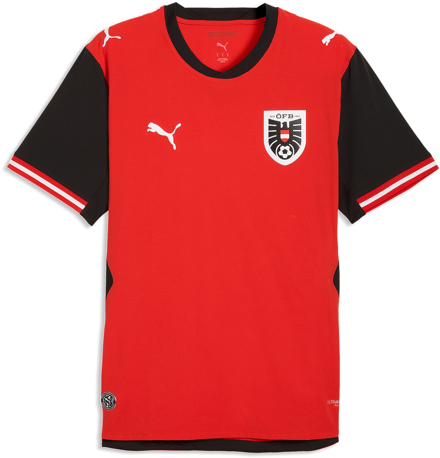 Фланелка Puma Austria Authentic Home 2026 Jersey Червено | 783199-01, 0