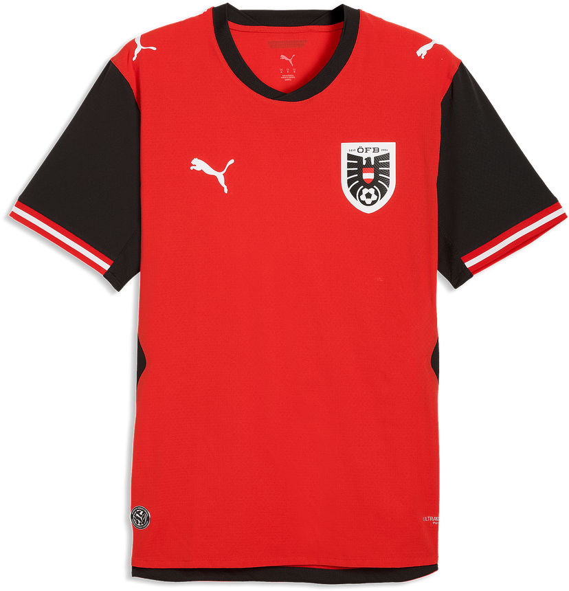 Фланелка Puma Austria Authentic Home 2026 Jersey Червено | 783199-01