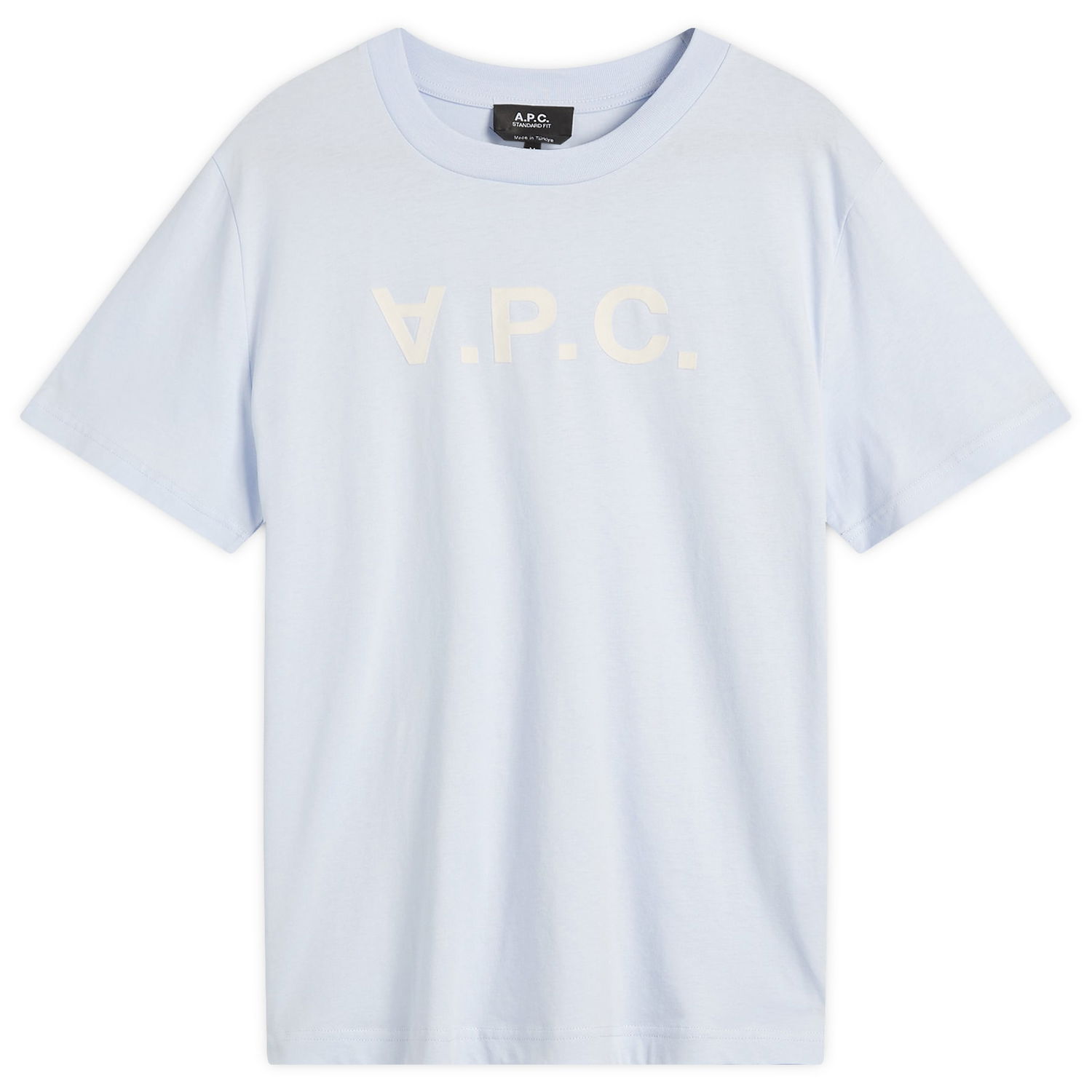 Тениска A.P.C. Men's VPC Logo T-Shirt, Size Small Синьо | COHBM-M26384-ILC, 1