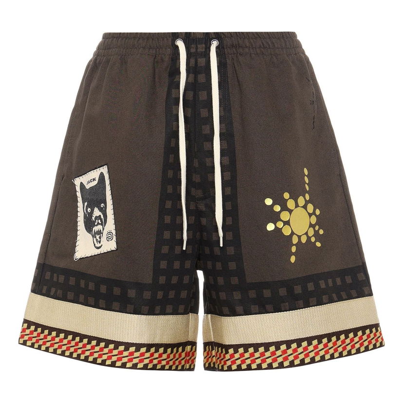 Къси панталони Cactus Jack by Travis Scott Travis Scott Cactus Jack Wolf Shorts Кафяво | CJAM-PS06-M