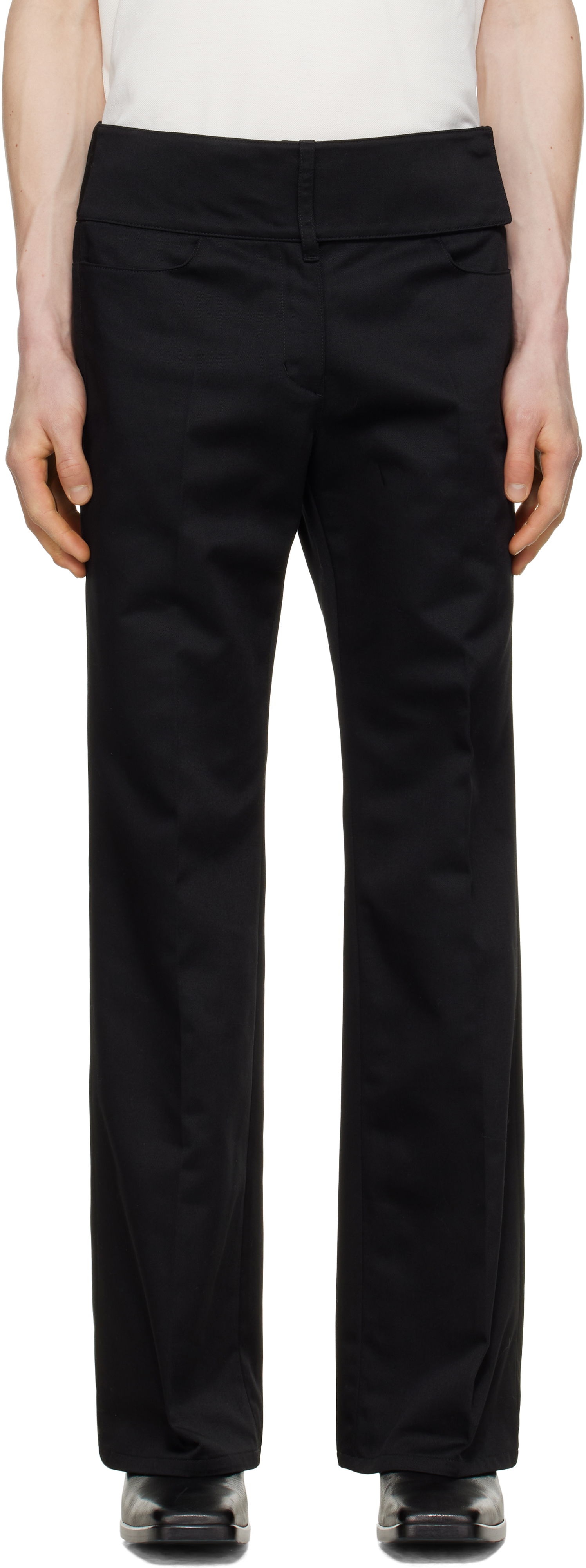 Панталони Courrèges Courrèges Belted Bootcut Trousers Черно | 125CPA929PL0178, 0