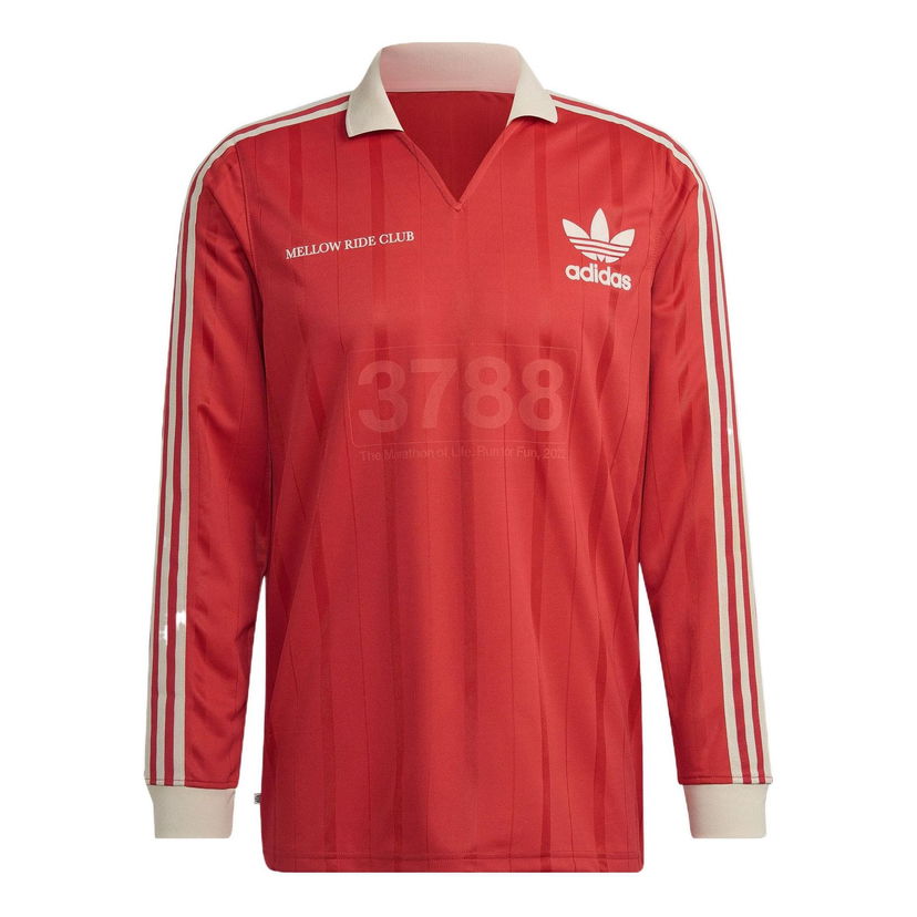 Поло тениска adidas Originals Originals Mrc Chest Printing Long Sleeve T-Shirt Червено | HN1677