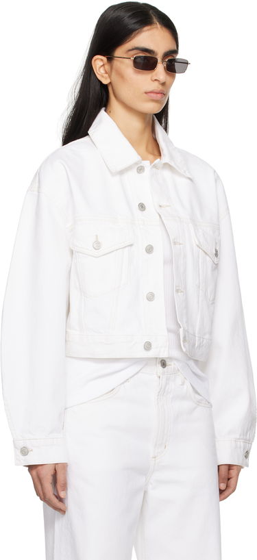 Яке AGOLDE AGOLDE Palmer Cropped Denim Jacket Бяло | A5047-1183, 1