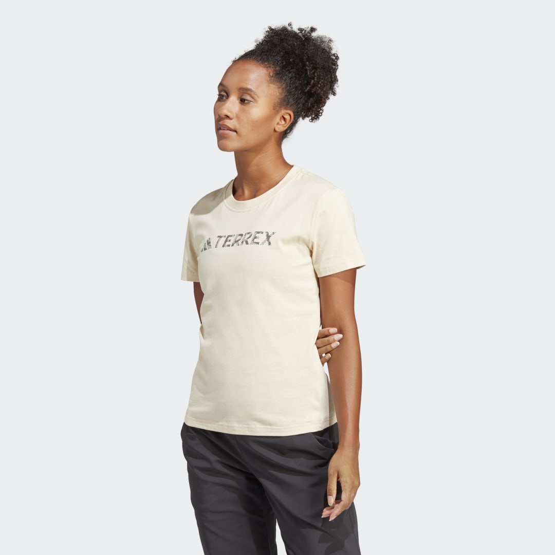 Тениска adidas Performance Terrex Classic Logo T-shirt Бежово | HZ1393, 1