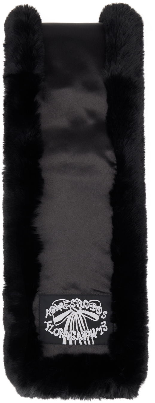 Шал Acne Studios Acne Studios Furry Scarf Черно | CA0349-, 1