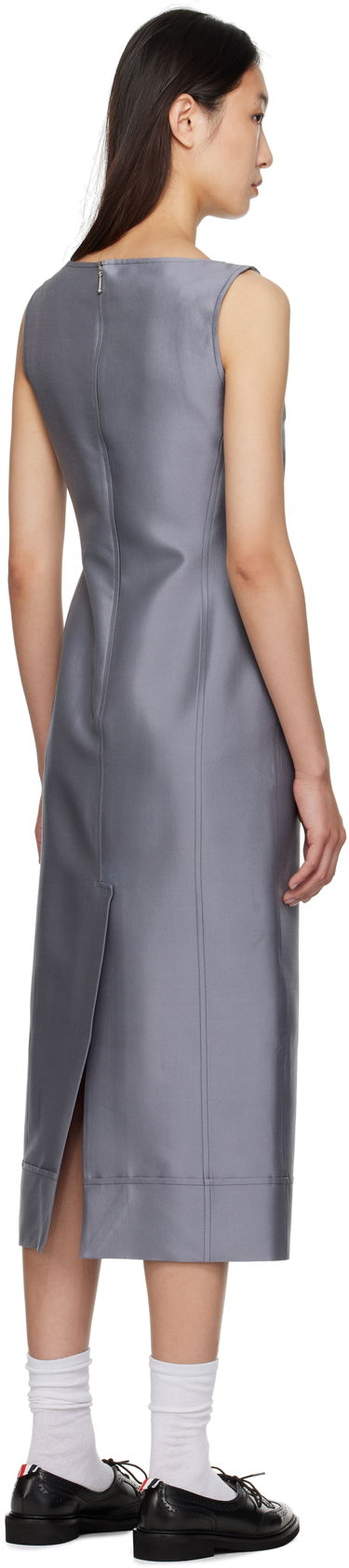 Pокля Thom Browne Thom Browne Column Maxi Dress Сиво | FDSF20A-F0989, 2