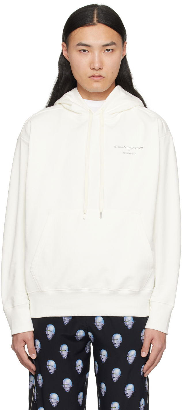 Суитчър Stella McCartney Stella McCartney Printed Hoodie Бяло | 6018463SPY76