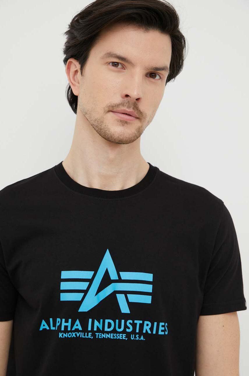 Тениска Alpha Industries Logo Tee Черно | 100501.93, 0
