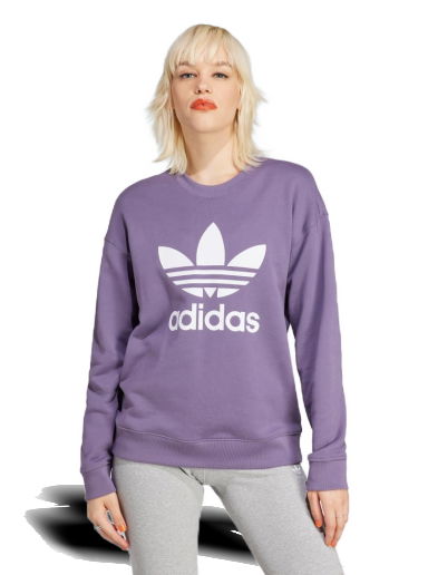 Суитчър adidas Performance Trefoil Crew Лилаво | IL3873