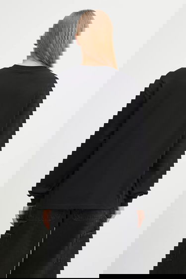 Тениска Carhartt WIP Long Sleeve Heart Patch T-Shirt Черно | I035469-1V2.XX, 4