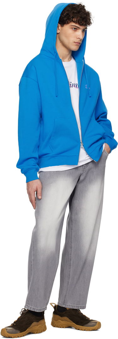 Суитчър Dime Cursive Logo Zip Hoodie Синьо | DIMEHO2453COB, 3