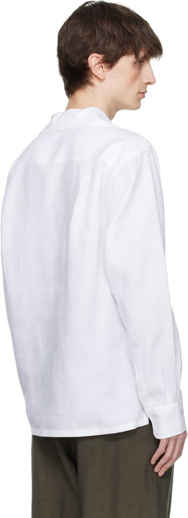 Риза Dolce & Gabbana Dolce&Gabbana Three-Button Long-Sleeved Linen Shirt Бяло | G5ND3TFU4JB, 2