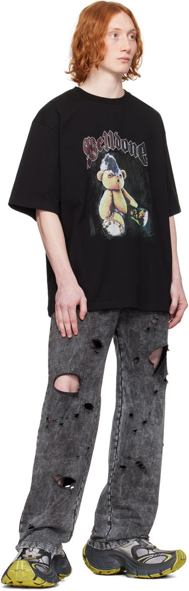 Спортни панталони We11done We11done Destroyed Jersey Sweatpants Сиво | WD-TA0-25-726-U-BK, 3