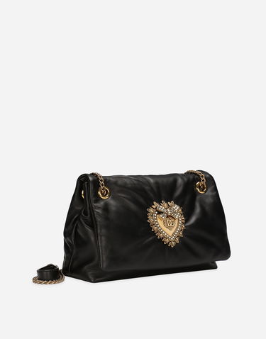 Чанта през рамо Dolce & Gabbana Medium Devotion Soft Leather Shoulder & Crossbody Bag Черно | BB7541AF98480999, 2